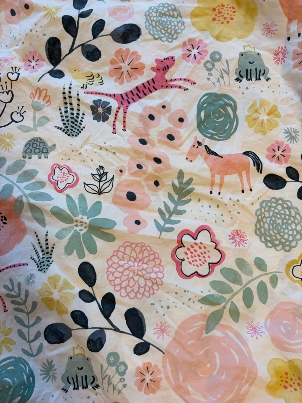 Pottery Barn Kids Sasha Garden Standard Sham Pillow Case 100% Organic Cotton EUC